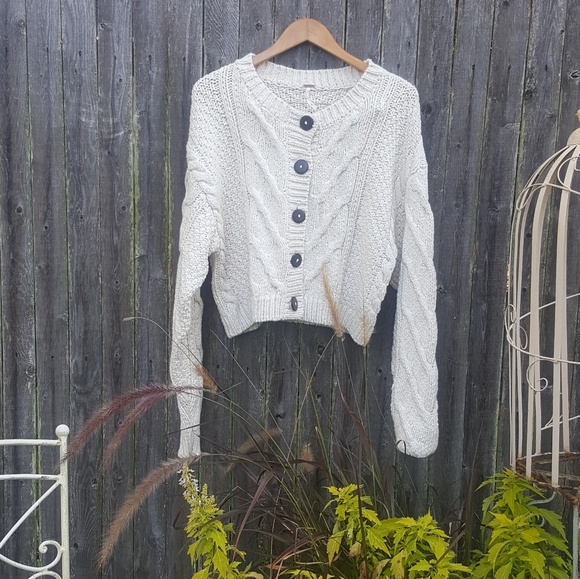 Free People Sweaters - Free People Cream Bonfire Cardi Gorgeous  L